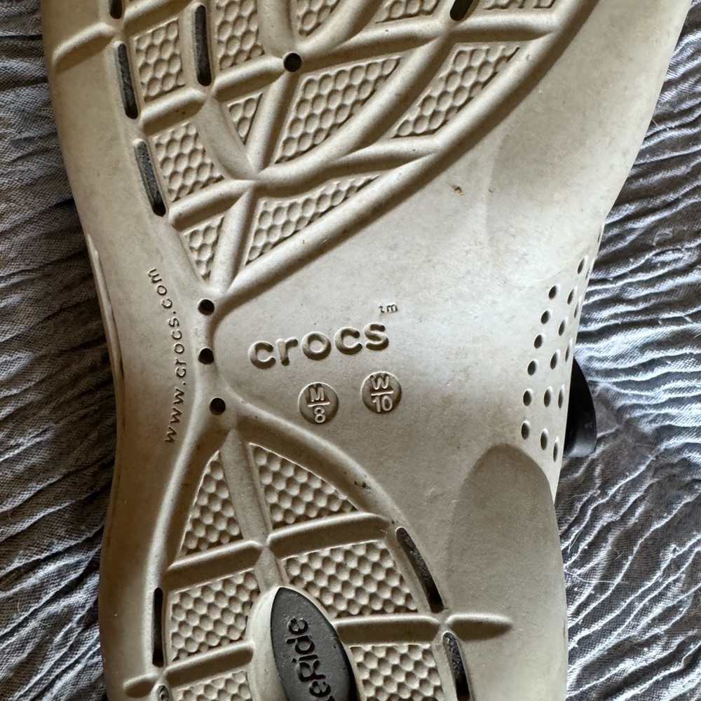 Black/Grey Men’s Literide Crocs Size 8 - Picture 5 of 5